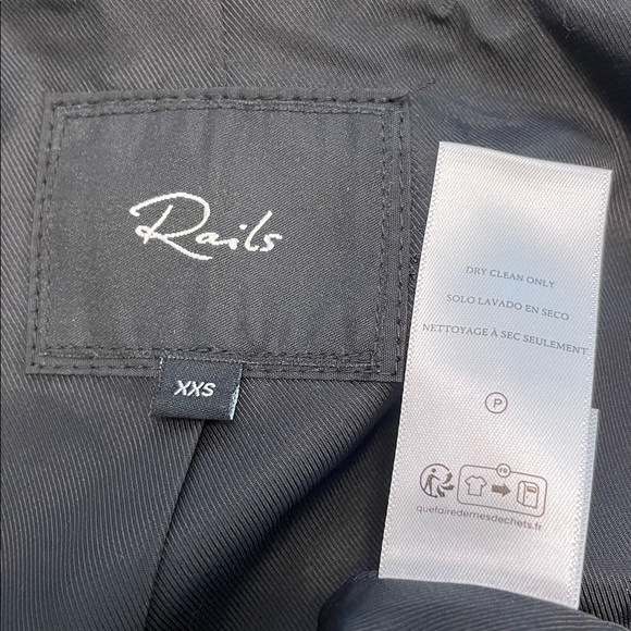 Rails North Jacket Size XXS Teal Multi Check Cropped Twill Button Up Pockets Tan - Picture 16 of 17